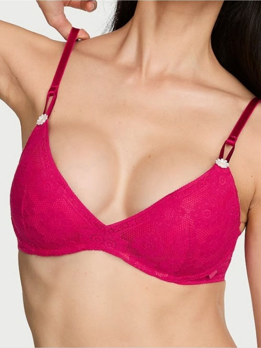Victoria's Secret Sexy Tee Crochet Lace Wireless Push-Up Bra Sz 40D NWT